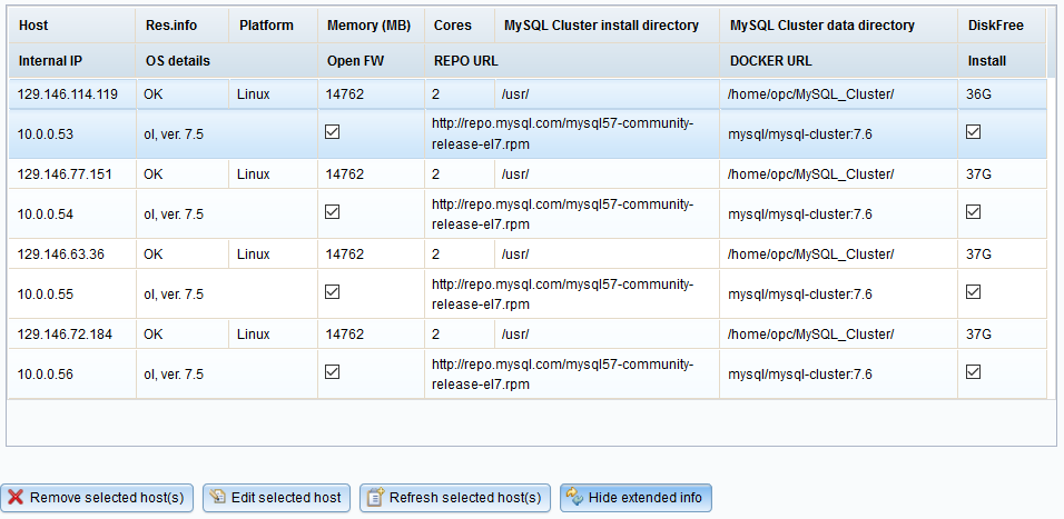 HostGrid collapsed